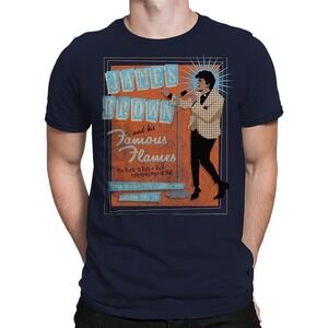 Slogan Tees Iconic Celebrity T Shirts James Brown Famous Flames T-Shirt